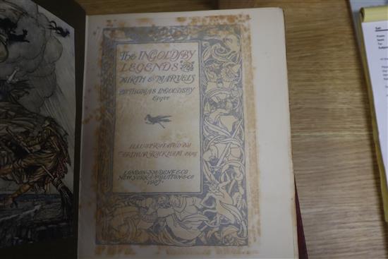 Three Arthur Rackham illustrated books: Peter Pan in Kensington Gardens, 4th edition, published 1907; Snowdrop